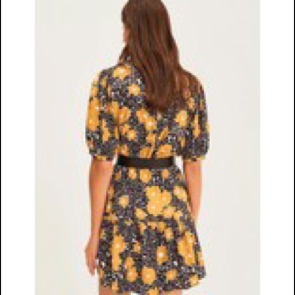 ba&sh NWT Robe Bonie In Color Curry Belt Not Included Retro Floral Print - Picture 3 of 16